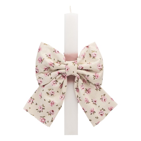 Beauty Home ΛΑΜΠΑΔΑ ΛΕΥΚΗ 33cm ΦΙΟΓΚΟΣ MINI FLORAL