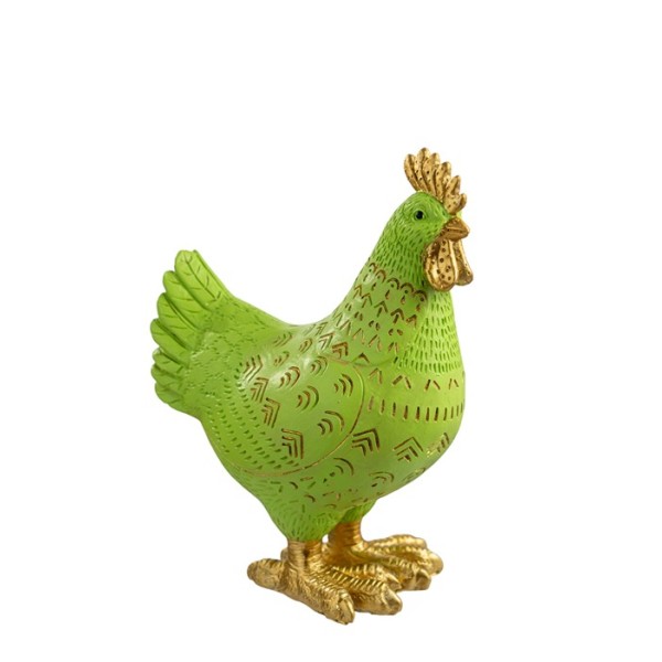 ΠΟΛΥΕΣΤΕΡΙΚΟΣ ΚΟΚΟΡΑΣ ΠΡΑΣΙΝΟΣ ΜΕ ΧΡΥΣΟ 14.5x9x18.5CM