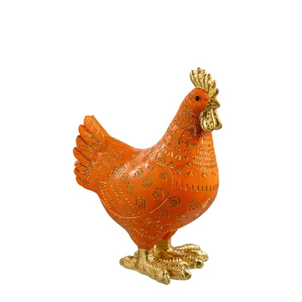 ΠΟΛΥΕΣΤΕΡΙΚΟΣ ΚΟΚΟΡΑΣ ΠΟΡΤΟΚΑΛΙ ΜΕ ΧΡΥΣΟ 14.5x9x18.5CM