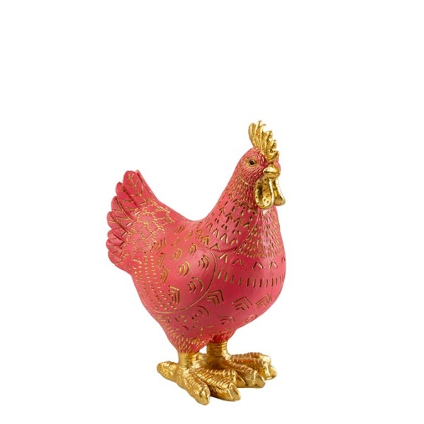 ΠΟΛΥΕΣΤΕΡΙΚΟΣ ΚΟΚΟΡΑΣ ΦΟΥΞΙ ΜΕ ΧΡΥΣΟ  14.5x9x18.5CM