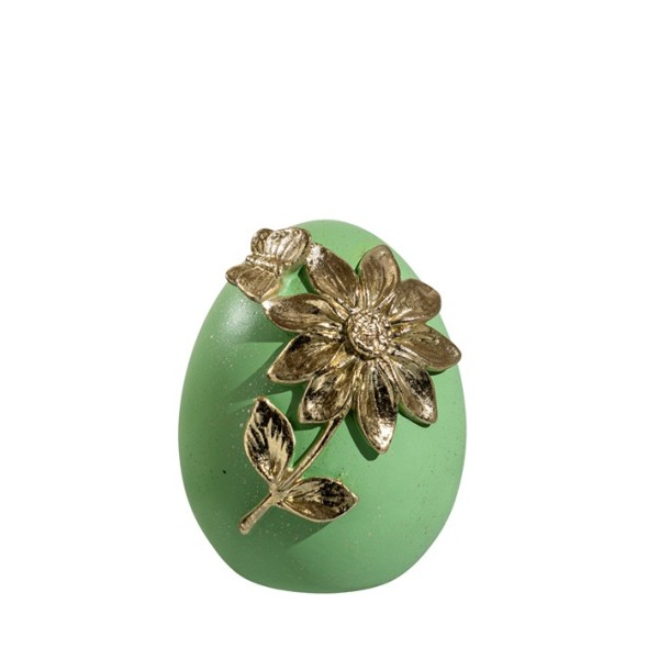 ΠΟΛΥΕΣΤΕΡΙΚΟ ΑΥΓΟ ΠΡΑΣΙΝΟ ΜΕ ΧΡΥΣΟ ΛΟΥΛΟΥΔΙ 10,8Χ11,5Χ14ΕΚ