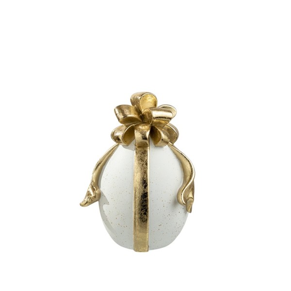 ΠΟΛΥΕΣΤΕΡΙΚΟ ΑΥΓΟ ΦΙΟΓΚΟΣ ΛΕΥΚΟ ΧΡΥΣΟ 9,5Χ10,5Χ15,3ΕΚ