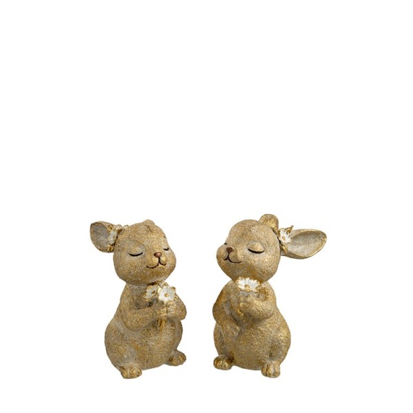 ΠΟΛΥΕΣΤΕΡΙΚΟ ΖΕΥΓΑΡΙ ΛΑΓΟΙ ΜΕ ΛΟΥΛΟΥΔΙΑ (ΤΙΜΗ ΤΕΜΑΧΙΟΥ) 12x8.5x12.5CM