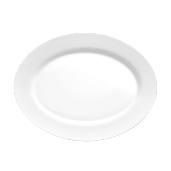 Πιατέλα Οβάλ Οπαλίνας Άσπρη 36x27εκ Toledo 6τμχ | Σετ 6 τεμαχίων