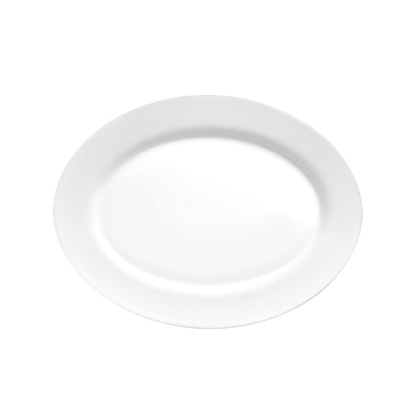 Πιατέλα Οβάλ Οπαλίνας Άσπρη 30x22εκ Toledo 6τμχ | Σετ 6 τεμαχίων