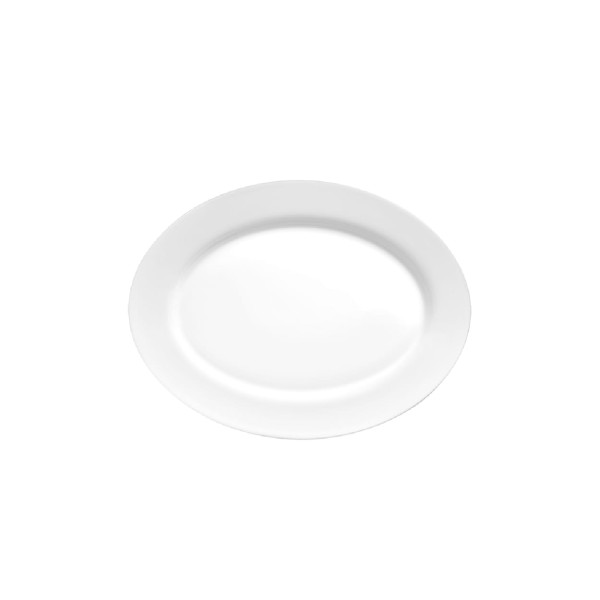 Πιατέλα Οβάλ Οπαλίνας Άσπρη 23x16εκ Toledo 6τμχ | Σετ 6 τεμαχίων