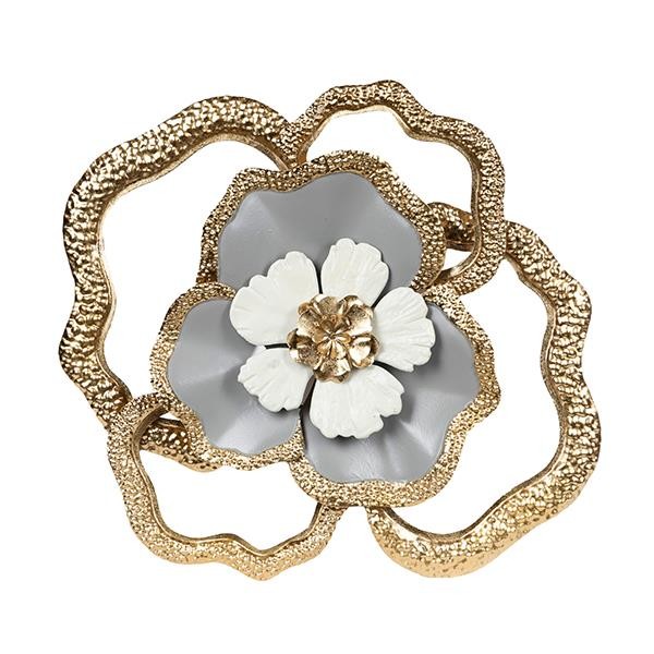 ΔΙΑΚΟΣΜΗΤΙΚΟ ΛΟΥΛΟΥΔΙ ΜΕΤΑΛΛΙΚΟ ΧΡΥΣΟ - ΜΠΛΕ 47.6x6x47cm