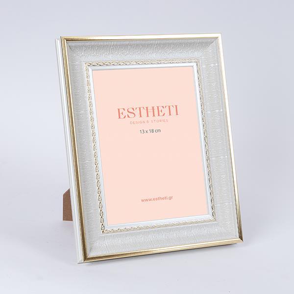 ΚΟΡΝΙΖΑ (13x18) ΠΛΑΣΤΙΚΗ ΓΚΡΙ - ΧΡΥΣΗ (Συσκευασία 6 τεμαχίων)