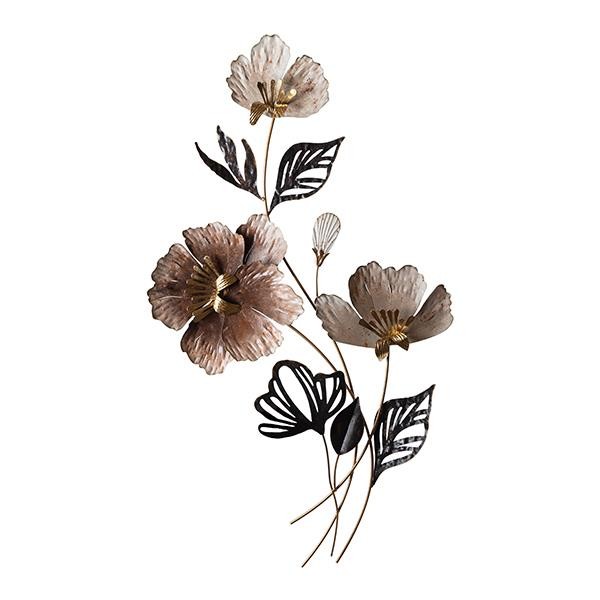 ΔΙΑΚΟΣΜΗΤΙΚΟ ΛΟΥΛΟΥΔΙ ΜΕΤΑΛΛΙΚΟ ΛΕΥΚΟ - ΚΑΦΕ 49x4x87.5cm