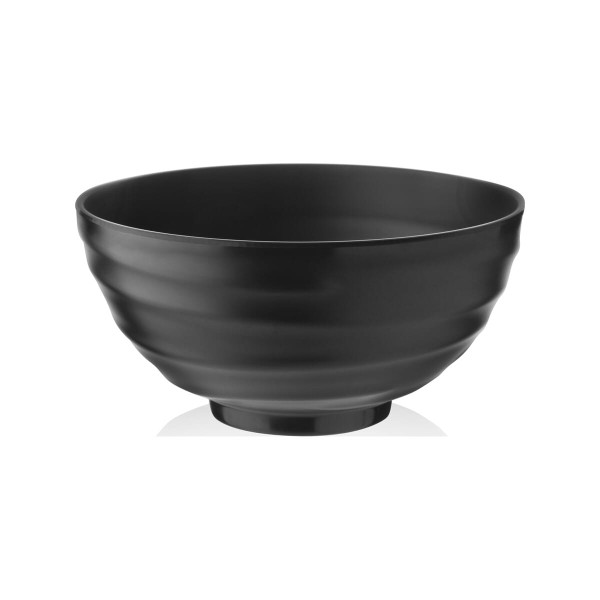 Yuk Μπολ Μελαμίνης Στρόγγυλο Ripple Black 16x8εκ
