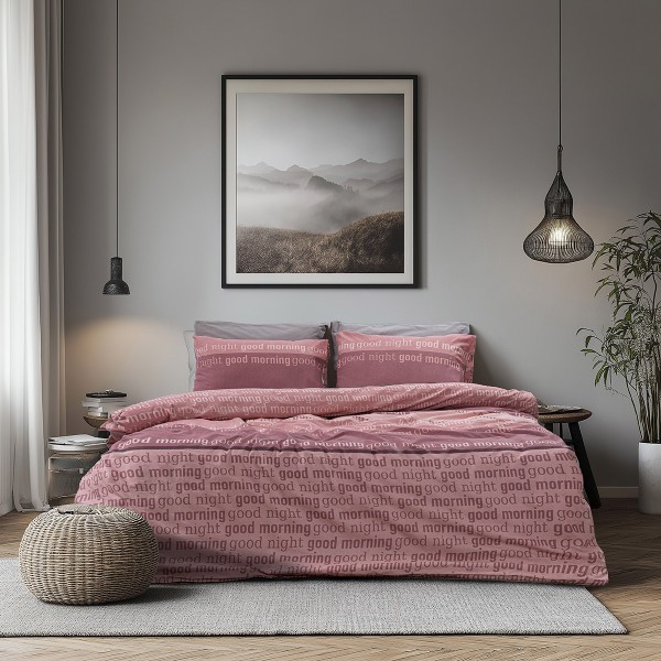 Beauty Home Σετ πάπλωμα μονό Glory Art 12374 160x230 Σάπιο Μήλο,Ροζ