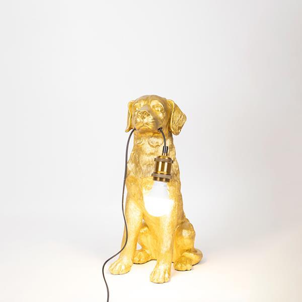 ΕΠΙΤΡΑΠΕΖΙΟ ΦΩΤΙΣΤΙΚΟ ΣΚΥΛΟΣ ΠΟΛΥΡΕΣΙΝ ΧΡΥΣΟ 24x15x45cm