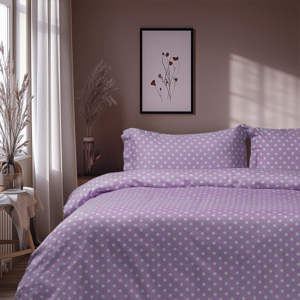 Beauty Home Σετ πάπλωμα υπέρδιπλο Art 10101 Fancy 220x240 Λιλά
