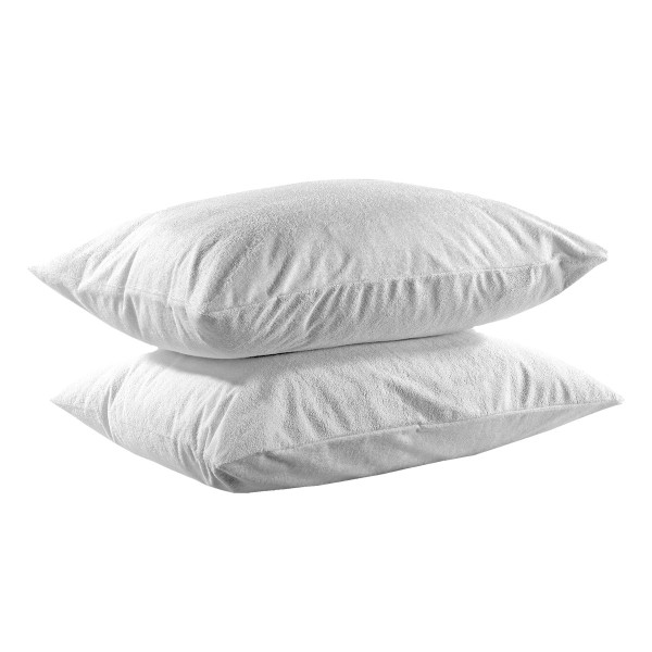 Beauty Home Ζεύγος αδιάβροχες προστατευτικές μαξιλαροθήκες Art 4400 52x72 Λευκό Λευκό