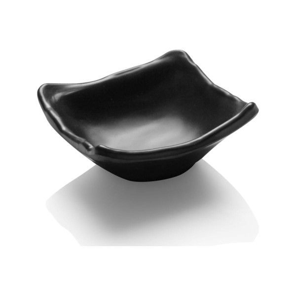 Μπολ Ντιπ Μελαμίνης Τετράγωνο Black Rock 8εκ