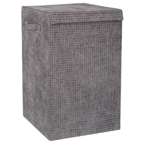 Καλάθι Απλύτων Υφασμάτινο Γκρι 35x35x55εκ. iliadis 93030