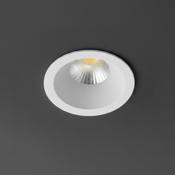 kelvo® DOT KLV-101-0304 Χωνευτό Φωτιστικό Downlight Σποτ LED 5W 650lm 38° AC 220-240V IP20 Φυσικό Λευκό 4500K - Bridgelux COB Chip & TÜV SÜD Driver - Λευκό Ματ - Μ4 x Π4 x Υ5.9cm / Q3.5cm - 5 Χρόνια Εγγύηση
