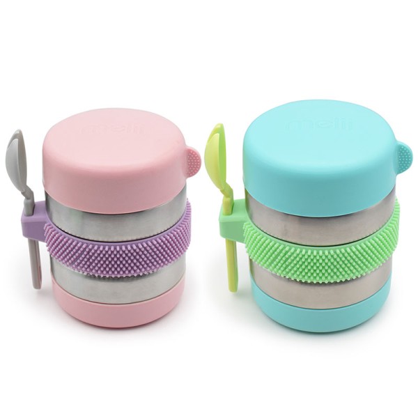 Θερμός Φαγητού Με Πιρούνι Fidget 300ml Μπλε Melii MEL21050