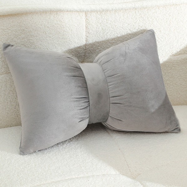 Διακοσμητικό Μαξιλάρι Βελουτέ 50x35εκ. Bow Silver Melinen 20005702