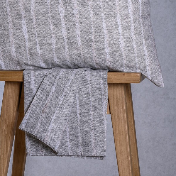 Σετ Σεντόνι Με 2 Μαξιλαροθήκες Polycotton King Με Λάστιχο 180x200+32εκ. Kai Grey Casual Line Mini Melinen 20006060