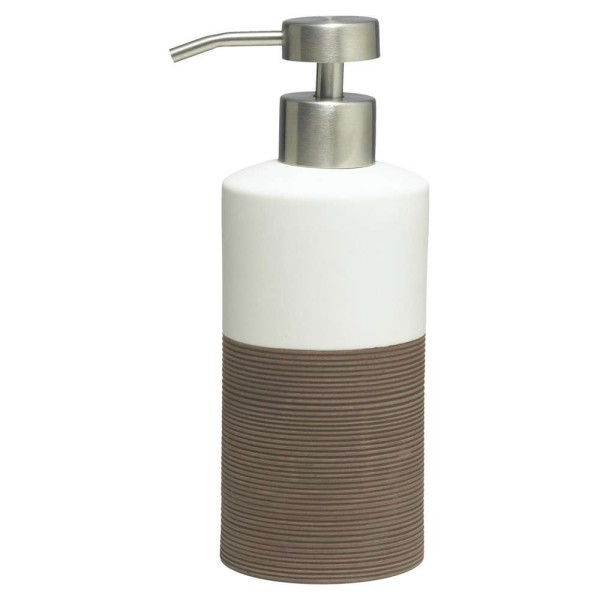 Ντισπένσερ Πορσελάνης 325ml-8,5x6,7x18εκ. Doppio Brown Sealskin 361840274