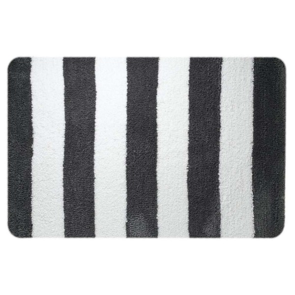 Ταπέτο Μπάνιου Polyester 60x90εκ. Linje Grey-White Sealskin 291653614
