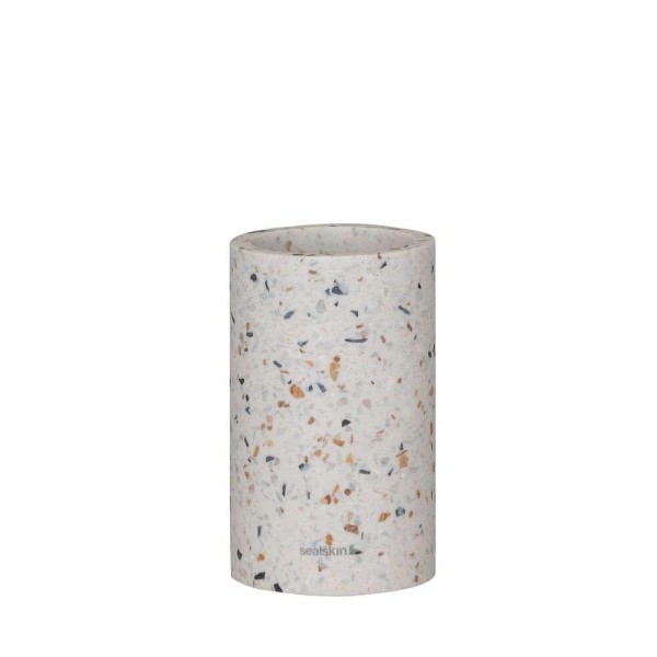 Ποτηροθήκη Κεραμική 7,5x7,5x12,3εκ. Blend Terrazo Sealskin 800034