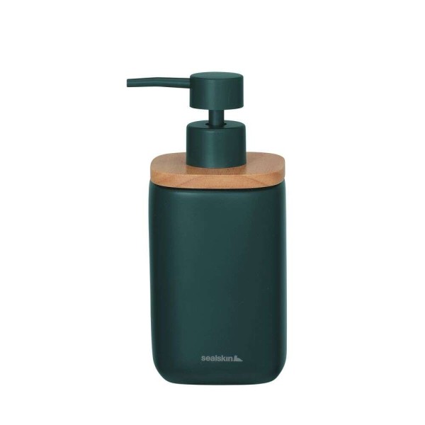 Ντισπένσερ Κεραμικό 200ml-7,6x7,6x17εκ. Mind Dark Green Sealskin 800054