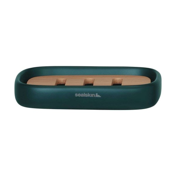 Σαπουνοθήκη Κεραμική 13x9x2,4εκ. Mind Dark Green Sealskin 800060