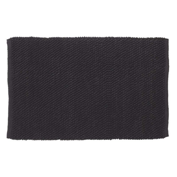 Ταπέτο Μπάνιου Αντιολισθητικό Polyester 60x90εκ. Delhi Dark Grey Sealskin 800109