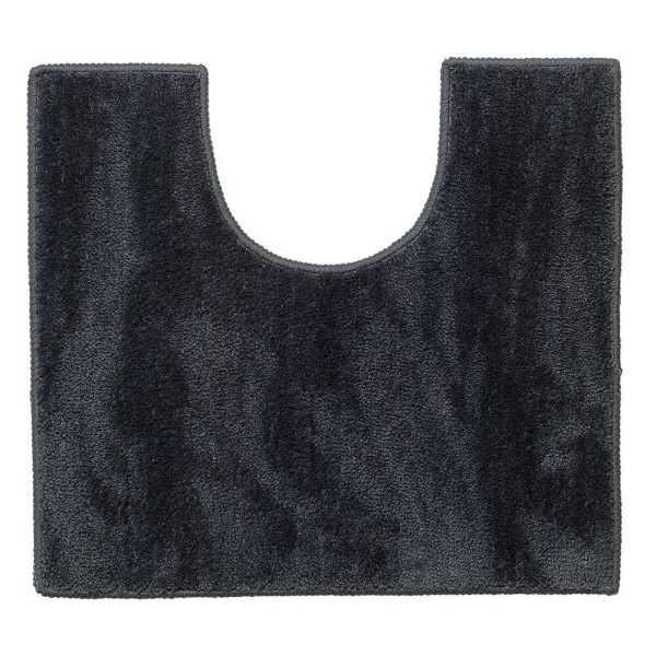Ταπέτο Λεκάνης Αντιολισθητικό Polyester 45x50εκ. Doux Dark Grey Sealskin 800116