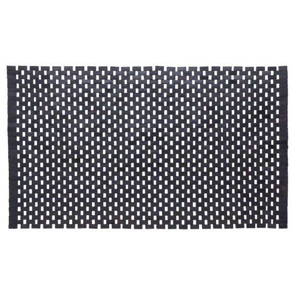 Ταπέτο Μπάνιου Teak(Ξύλινο) 52x90εκ. Woodblock Black Sealskin 800125