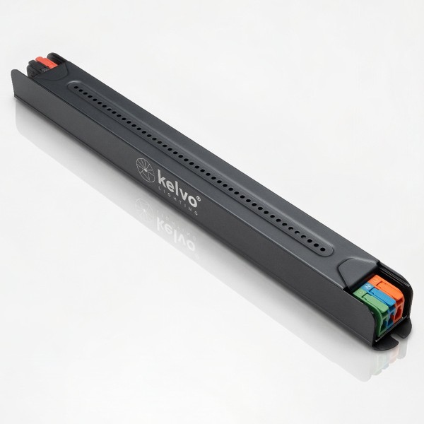 kelvo® PULSE KLV-107-0005 Ultra Slim Τροφοδοτικό/Μετασχηματιστής Class I PELV 200W 8.3A AC 220-240V σε DC 24V IP20 - Γκρι Ανθρακί Ματ - Μ28 x Π2.6 x Υ2.4cm - 5 Χρόνια Εγγύηση