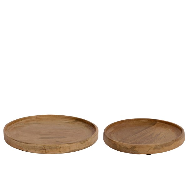 Beauty Home Δίσκοι Mango με Σμάλτο Σετ 2 Τεμαχίων 30 x 30 x 2.5 cm