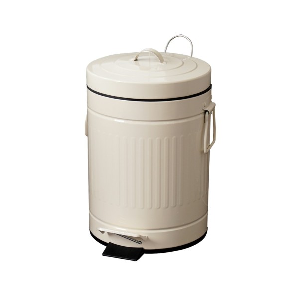 Καλάθι Απορριμμάτων 5L-27x20x28εκ. Μεταλλικό Soft Close Μπεζ MRShome DS-8998S10