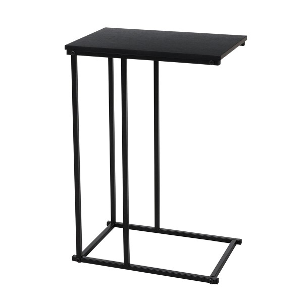 Side Table Μεταλλικό με Επιφάνεια MDF/Μελαμίνη 40x26x58cm Black MRShome