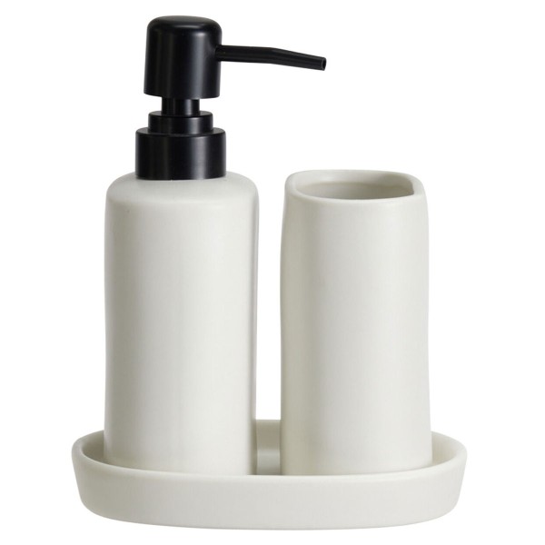 Σετ Μπάνιου Stoneware 3 Τεμαχίων White MRShome