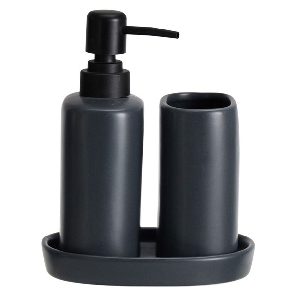 Σετ Μπάνιου Stoneware 3 Τεμαχίων Black 6U MRShome