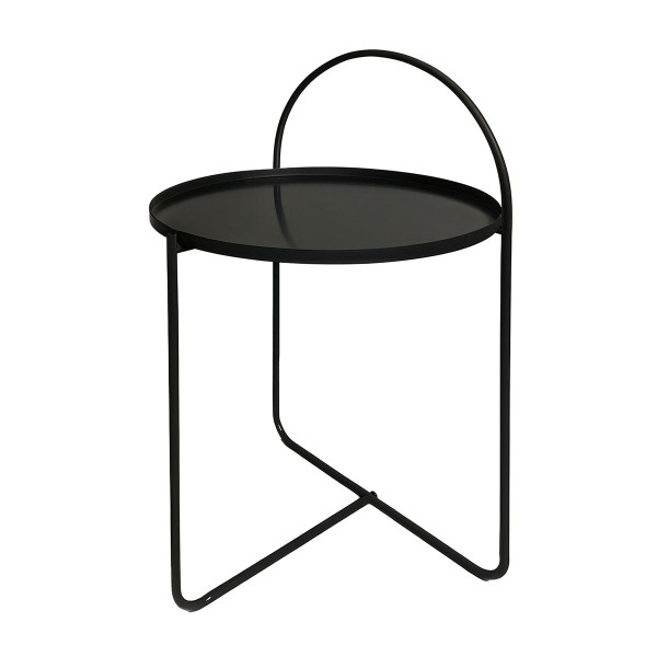 Τραπεζάκι Side Μεταλλικό Φ40x65εκ. Black MRShome 0034000