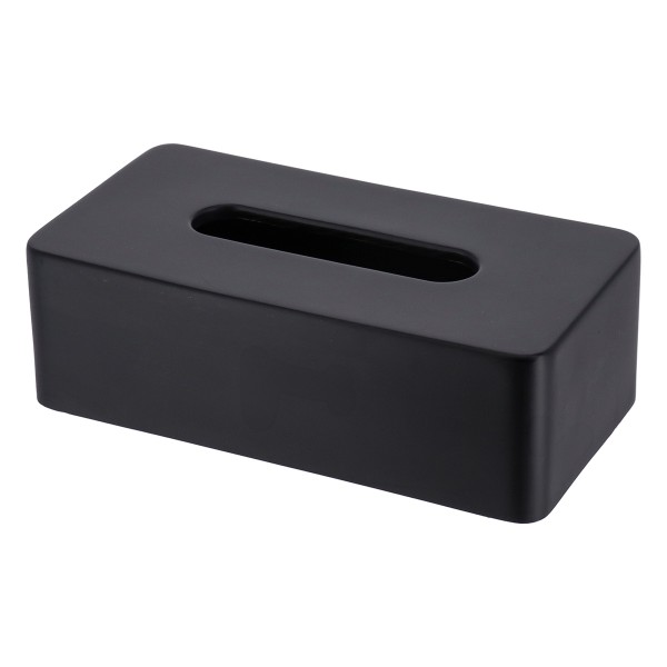 Θήκη Για Χαρτομάντηλα Polyresin Μαύρη 13,5x26x8εκ. MRShome DS-4389000