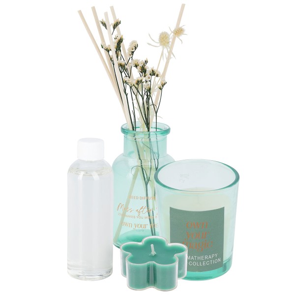 Σετ Αρωματικό Χώρου Με Sticks & 2 Κεριά Moss After Rain MRShome 0012001