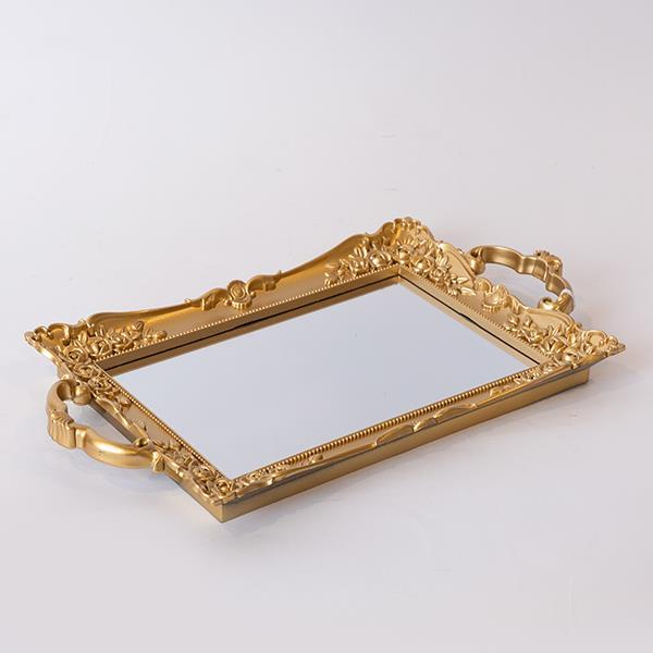 ΔΙΣΚΟΣ ΜΕ ΚΑΘΡΕΦΤΗ ΠΛΑΣΤΙΚΟΣ ΧΡΥΣΟΣ 33.5x19.5x2cm (Συσκευασία 4 τεμαχίων)