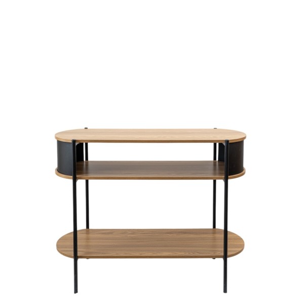 ΜΕΤΑΛΛΙΚΗ ΚΟΝΣΟΛΑ ΜΑΥΡΗ ΜΕ MDF PB 100X39X76EK