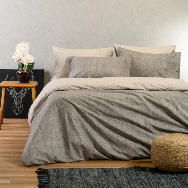 Σετ Σεντόνια Βαμβακερά Υπέρδιπλα 235x270εκ. Luca Grey Ultra Line Melinen 20005471