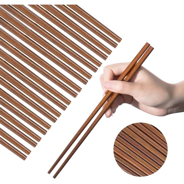 Yuk Chopsticks Ξύλινα Μπαμπού 20 Τεμάχια Πολλαπλών Χρήσεων 27εκ