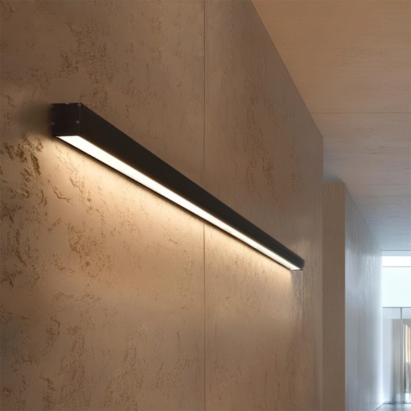 kelvo® ORION KLV-101-0362-V3 Φωτιστικό Τοίχου / Απλίκα LED 72W 7200lm 120° AC 220-240V IP20 Ρυθμιζόμενο Λευκό CCT με Χειριστήριο από 2700K έως 6000K Dimmable - Lumileds SMD Chip - Μαύρο Ματ - Μ120 x Π5 x Υ7.5cm - 3 Χρόνια Εγγύηση