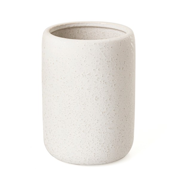 Ποτήρι Οδοντόβουρτσας BONITA Stoneware Λευκό Φ7.8x11.8cm 360ml AWD02191913