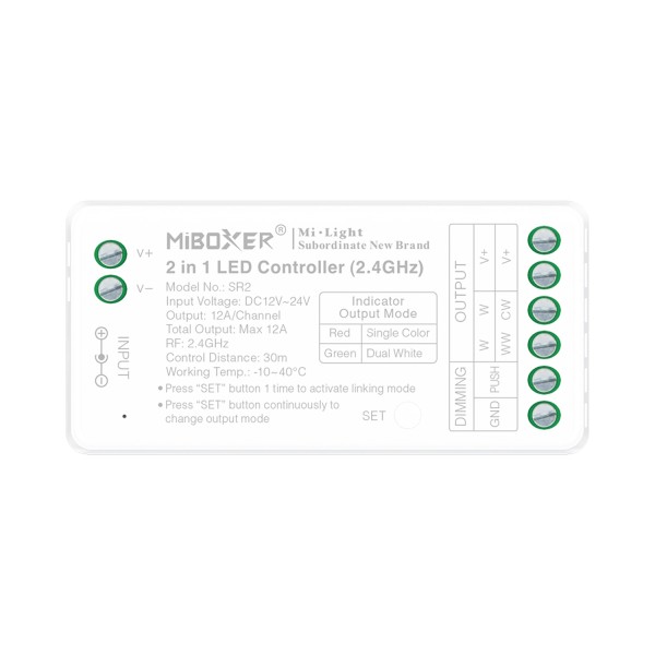 ΕΛΕΓΚΤΗΣ LED 2 ΣΕ 1 2.4G ACA A-SR2 IP20