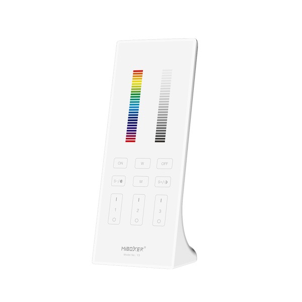 ΚΑΘΕΤΟ ΤΗΛΕΧΕΙΡΙΣΤΗΡΙΟ LED RGB+CCT 2.4GHZ ACA A-Y3-W ΛΕΥΚΟ IP20