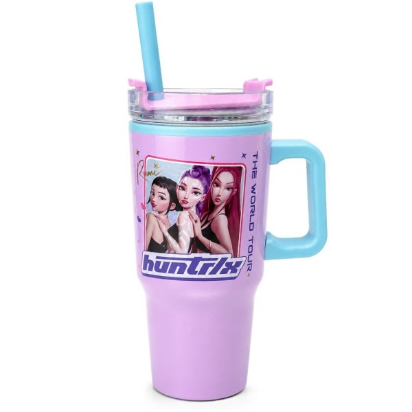Θερμός-Ποτήρι K-POP Με Λαβή Και Καλαμάκι 640ml Homie 80-2175
